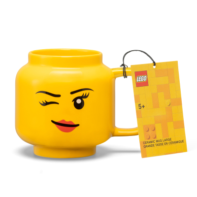 Ceramiczny DUŻY kubek LEGO dziewczynka - oczko